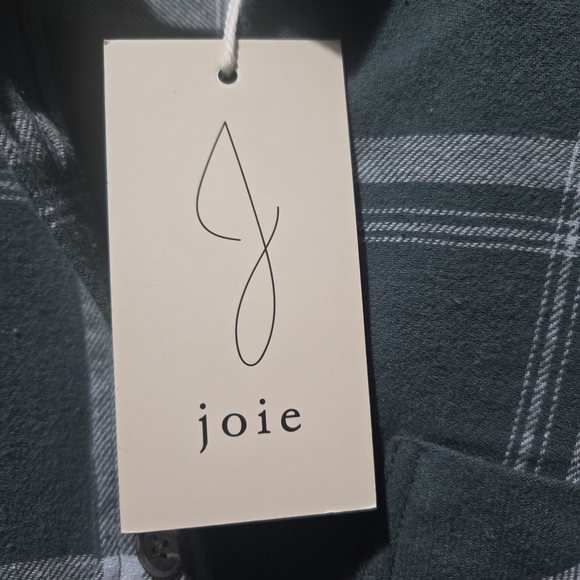​NWT Joie Green Plaid Button Down Shirt Size Small -Heritage Chic Cottagecore - Picture 9 of 9
